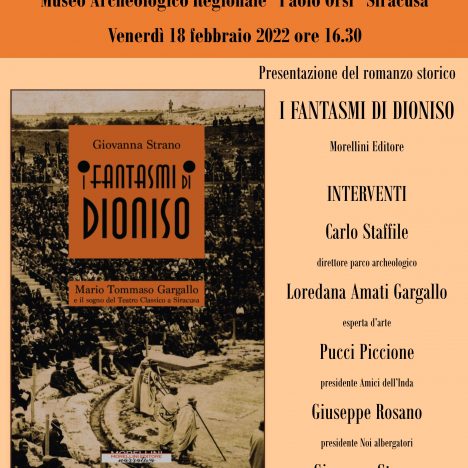 Venerdì 18 apertura straordinaria del Medagliere per la presentazione dell’opera “I fantasmi di Dioniso” al Museo Paolo Orsi